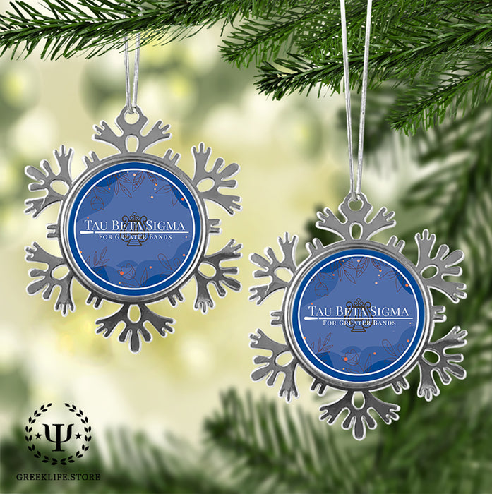 Tau Beta Sigma Christmas Ornament - Snowflake Metal