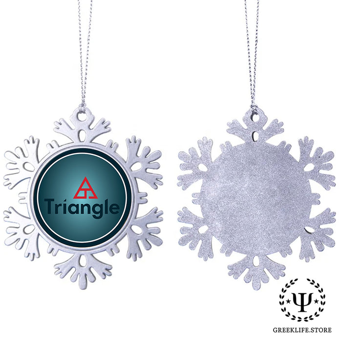 Triangle Christmas Ornament - Snowflake Metal