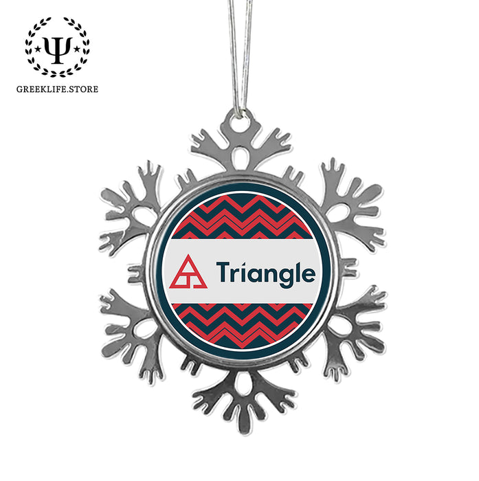 Triangle Christmas Ornament - Snowflake Metal