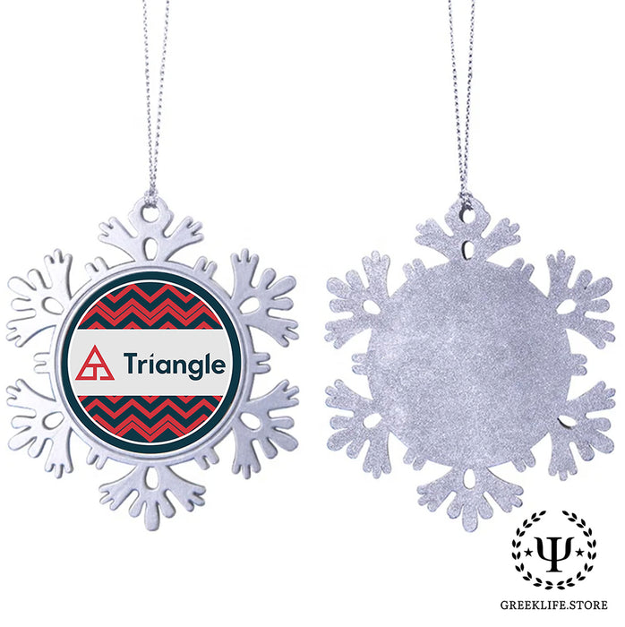 Triangle Christmas Ornament - Snowflake Metal