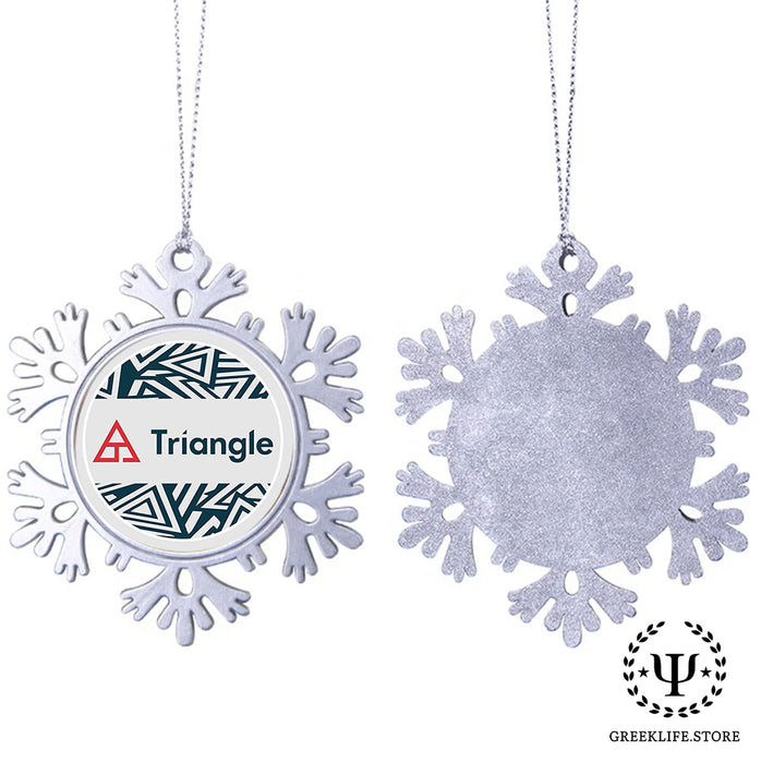 Triangle Christmas Ornament - Snowflake Metal