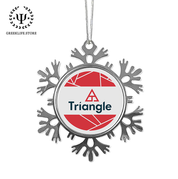 Triangle Christmas Ornament - Snowflake Metal