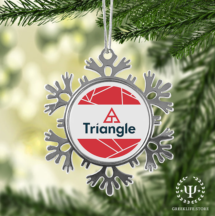 Triangle Christmas Ornament - Snowflake Metal