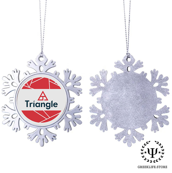 Triangle Christmas Ornament - Snowflake Metal