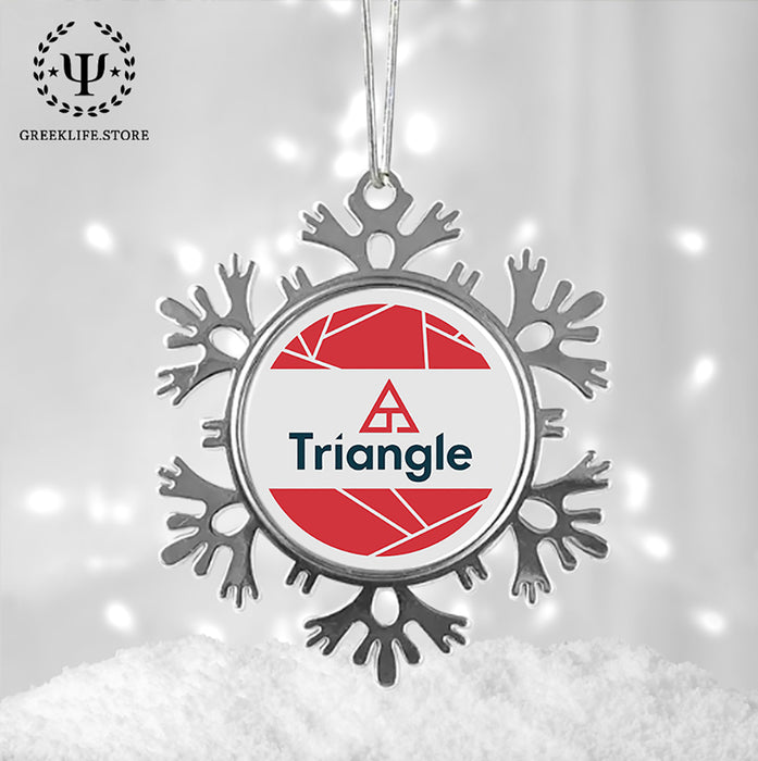 Triangle Christmas Ornament - Snowflake Metal