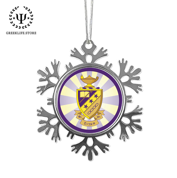 Phi Sigma Pi Christmas Ornament - Snowflake Metal