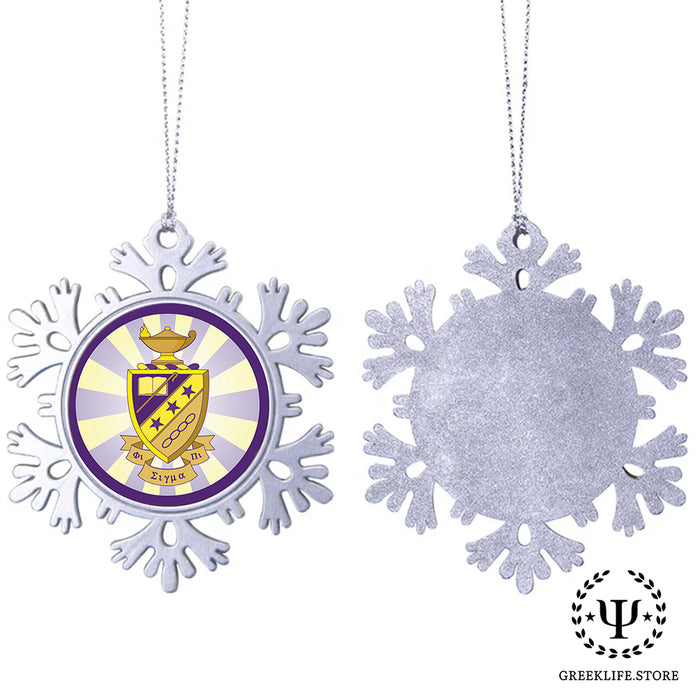 Phi Sigma Pi Christmas Ornament - Snowflake Metal