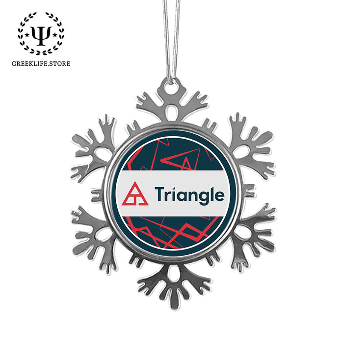 Triangle Christmas Ornament - Snowflake Metal