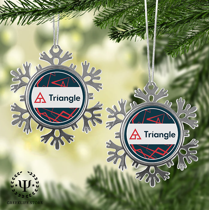 Triangle Christmas Ornament - Snowflake Metal