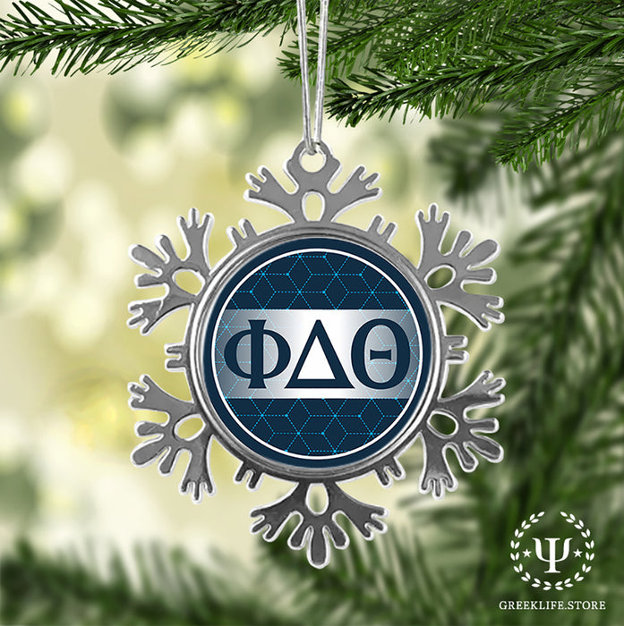 Phi Delta Theta Christmas Ornament - Snowflake Metal