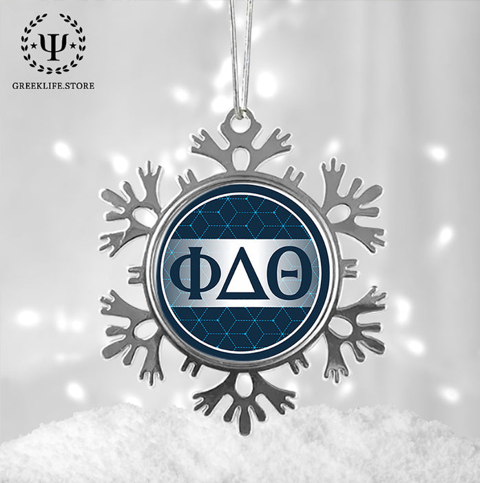 Phi Delta Theta Christmas Ornament - Snowflake Metal