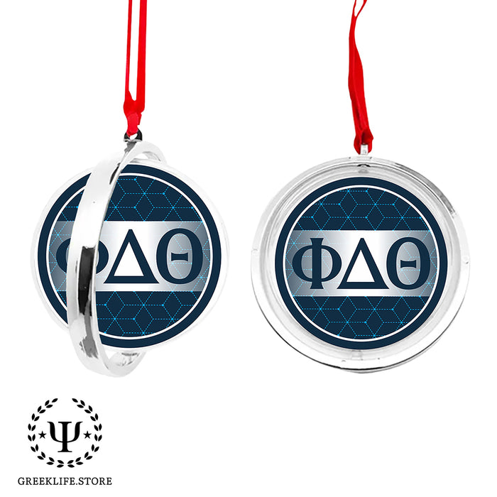Phi Delta Theta Christmas Reversible Flat Round Ornament