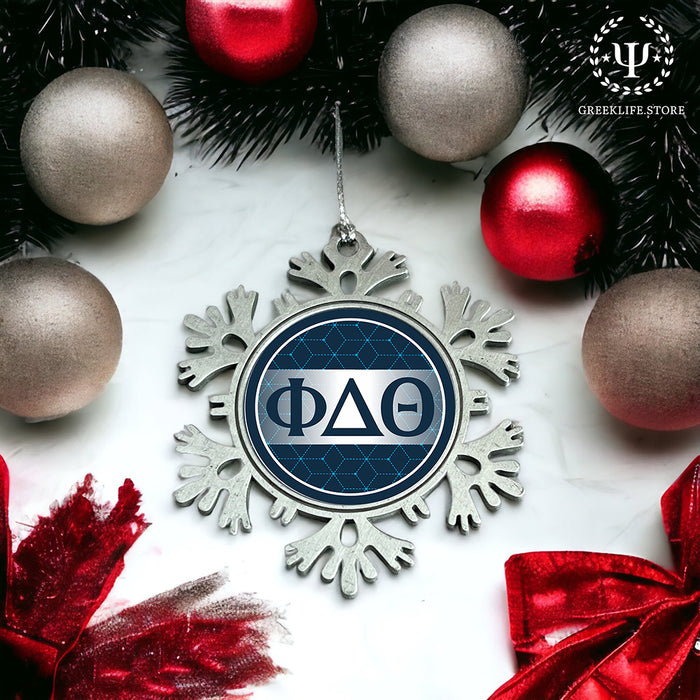 Phi Delta Theta Christmas Ornament - Snowflake Metal