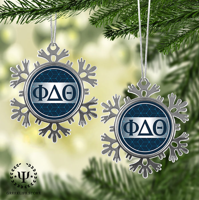 Phi Delta Theta Christmas Ornament - Snowflake Metal