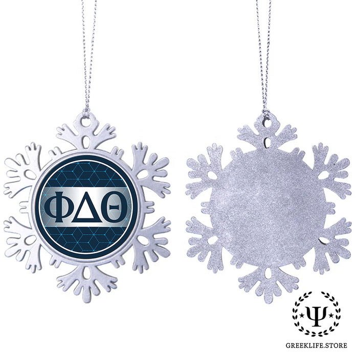 Phi Delta Theta Christmas Ornament - Snowflake Metal