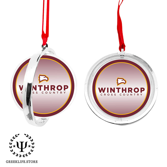 Winthrop University Christmas Reversible Flat Round Ornament