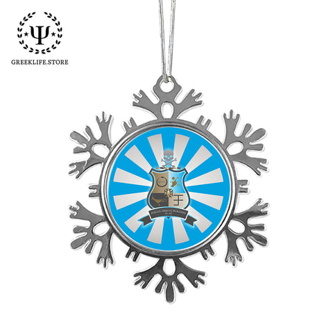 Phi Kappa Sigma Christmas Ornament - Snowflake Metal