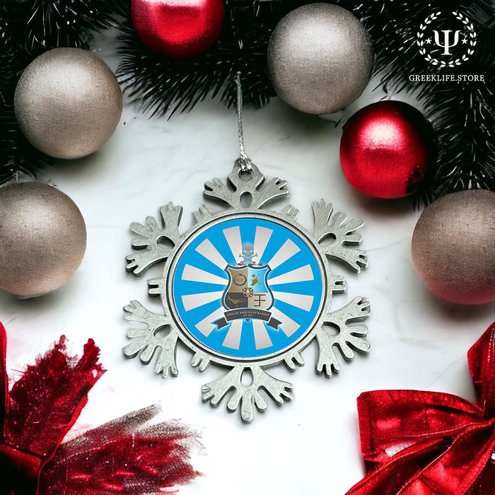 Phi Kappa Sigma Christmas Ornament - Snowflake Metal