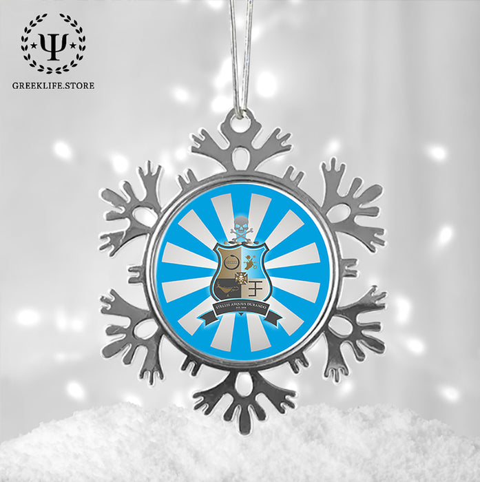 Phi Kappa Sigma Christmas Ornament - Snowflake Metal