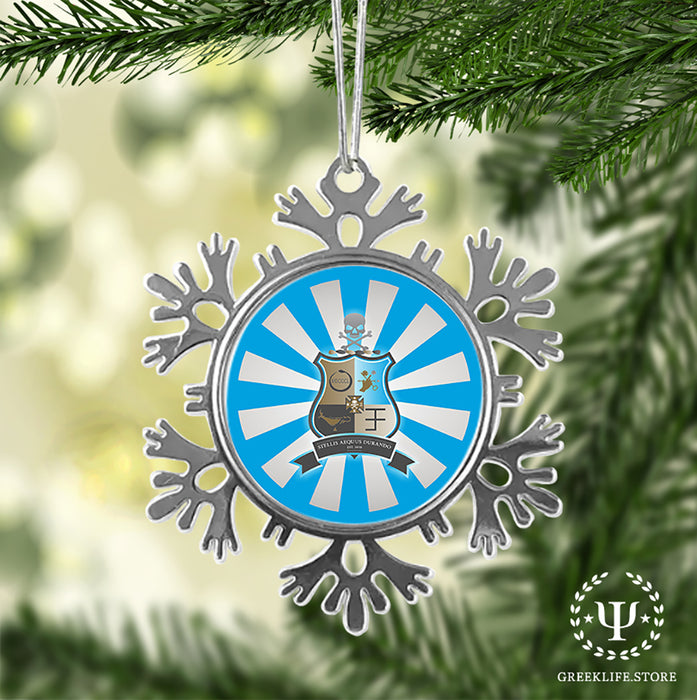 Phi Kappa Sigma Christmas Ornament - Snowflake Metal