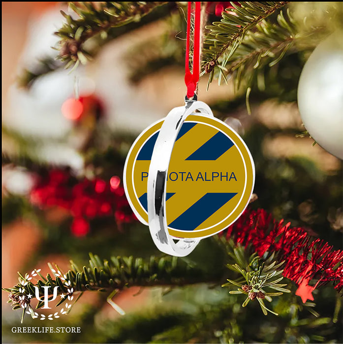 Phi Iota Alpha Christmas Reversible Flat Round Ornament