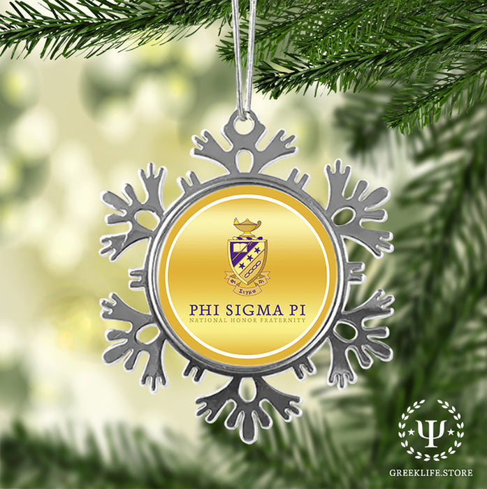 Phi Sigma Pi Christmas Ornament - Snowflake Metal