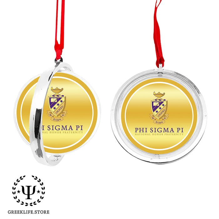 Phi Sigma Pi Christmas Reversible Flat Round Ornament