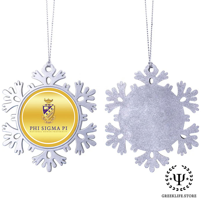 Phi Sigma Pi Christmas Ornament - Snowflake Metal