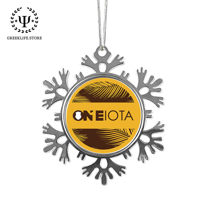 Iota Phi Theta Christmas Ornament - Snowflake Metal