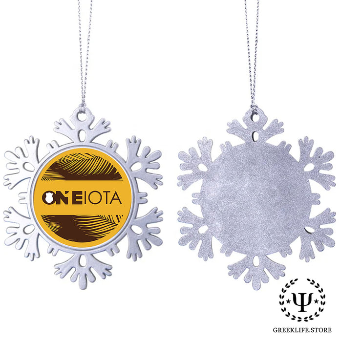 Iota Phi Theta Christmas Ornament - Snowflake Metal
