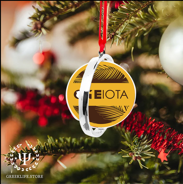 Iota Phi Theta Christmas Reversible Flat Round Ornament