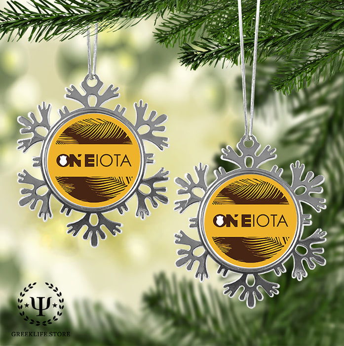 Iota Phi Theta Christmas Ornament - Snowflake Metal
