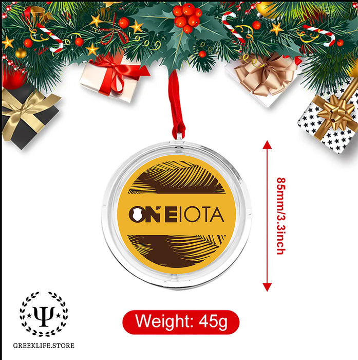 Iota Phi Theta Christmas Reversible Flat Round Ornament