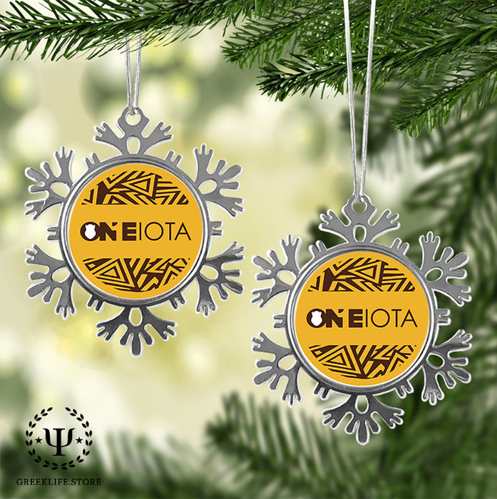 Iota Phi Theta Christmas Ornament - Snowflake Metal