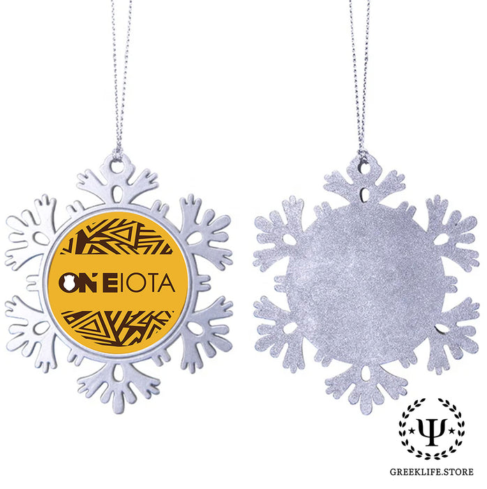 Iota Phi Theta Christmas Ornament - Snowflake Metal