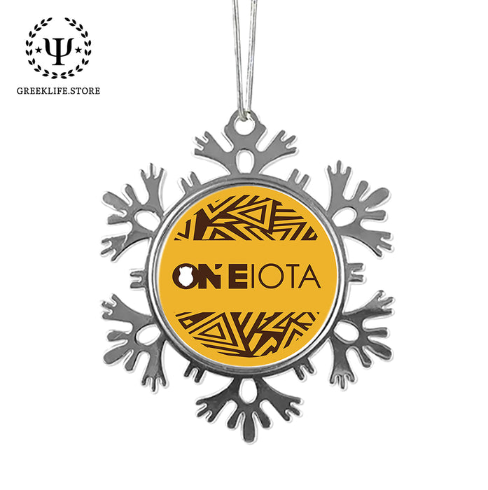 Iota Phi Theta Christmas Ornament - Snowflake Metal