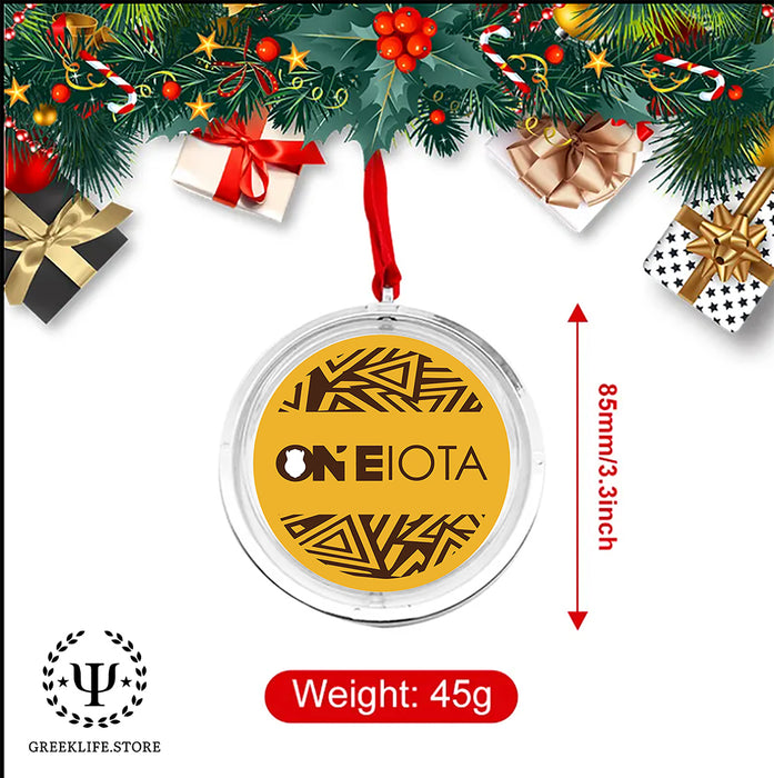Iota Phi Theta Christmas Reversible Flat Round Ornament