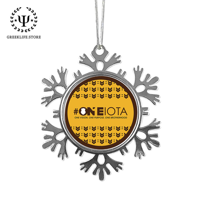 Iota Phi Theta Christmas Ornament - Snowflake Metal