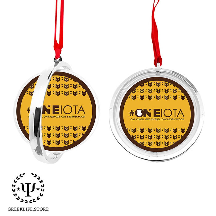 Iota Phi Theta Christmas Reversible Flat Round Ornament