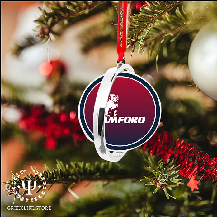 Samford University Christmas Reversible Flat Round Ornament