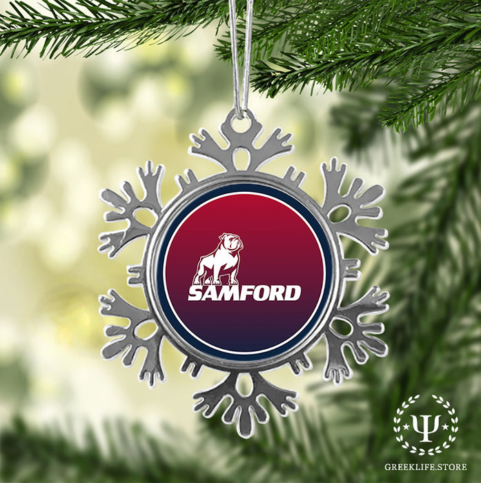 Samford University Christmas Ornament - Snowflake Metal