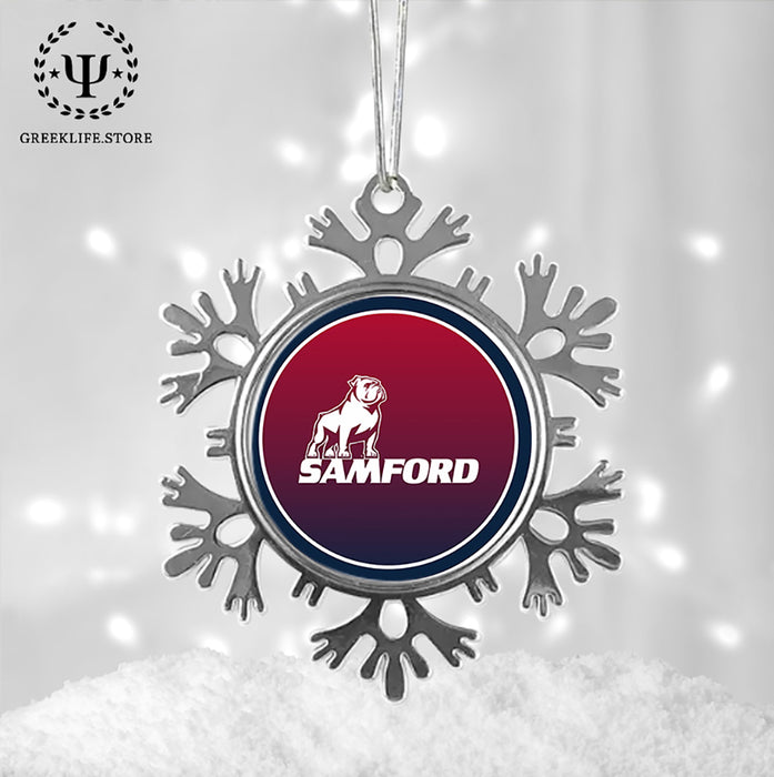 Samford University Christmas Ornament - Snowflake Metal