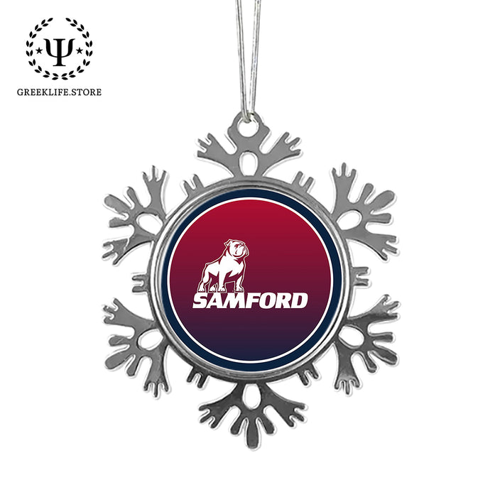 Samford University Christmas Ornament - Snowflake Metal
