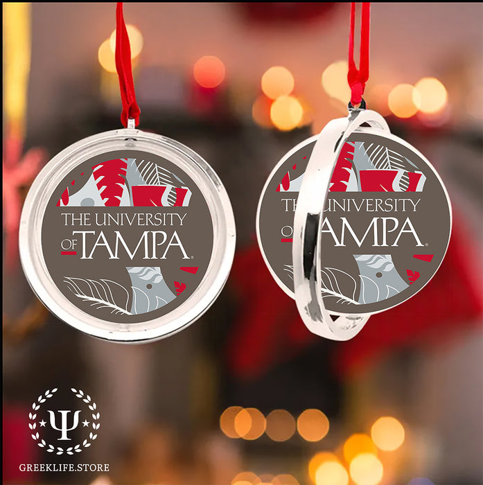 University of Tampa Christmas Reversible Flat Round Ornament