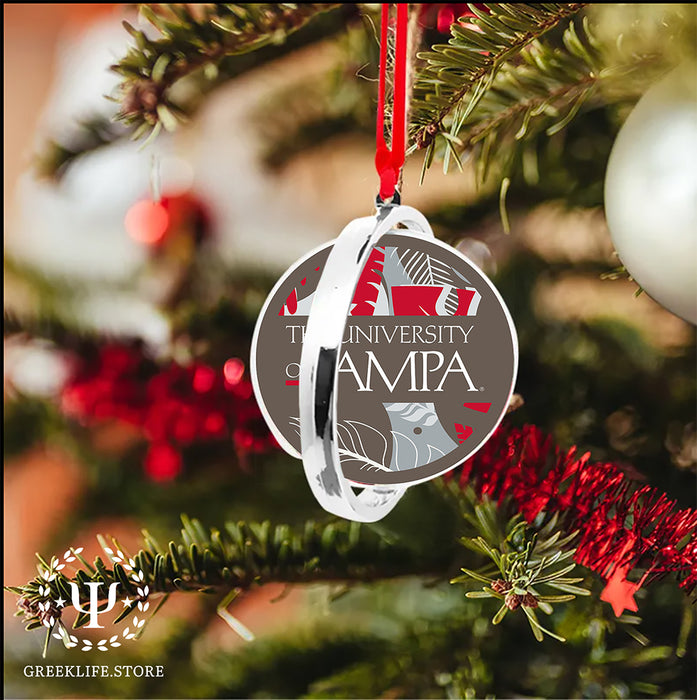 University of Tampa Christmas Reversible Flat Round Ornament