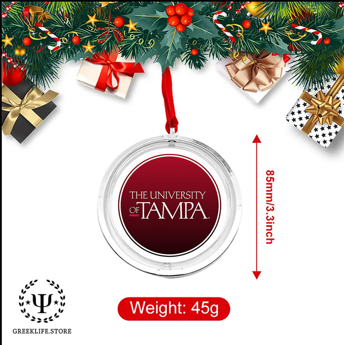 University of Tampa Christmas Reversible Flat Round Ornament