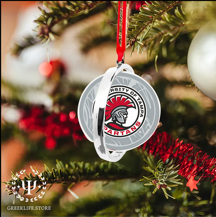 University of Tampa Christmas Reversible Flat Round Ornament