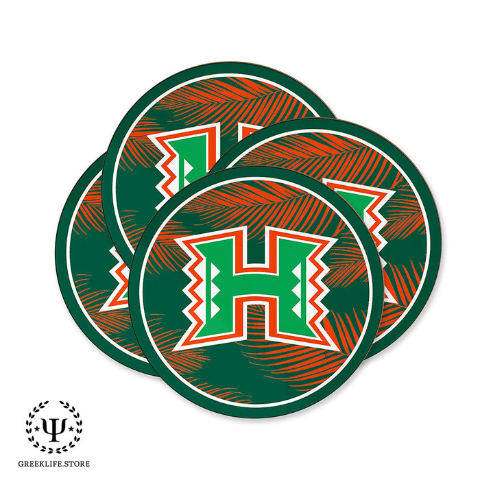 University of Hawaii MANOA Beverage coaster round (Set of 4)