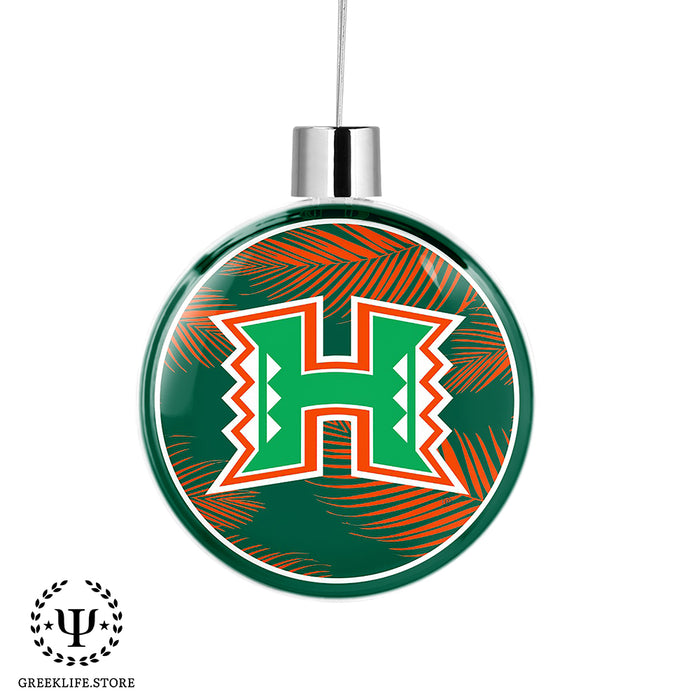 University of Hawaii Christmas Ornament Flat Round