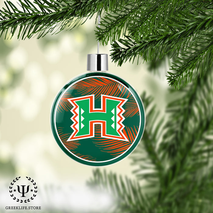 University of Hawaii Christmas Ornament Flat Round